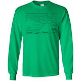 Mountain Line Art Youth Long Sleeve T-Shirt