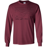 Mountain Line Art Youth Long Sleeve T-Shirt