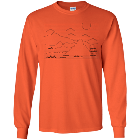 Mountain Line Art Youth Long Sleeve T-Shirt