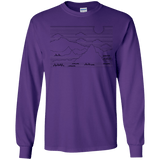 Mountain Line Art Youth Long Sleeve T-Shirt