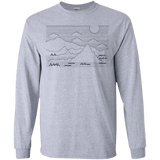 Mountain Line Art Youth Long Sleeve T-Shirt