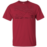 T-Shirts Cardinal / YXS Mountain Line Art Youth T-Shirt