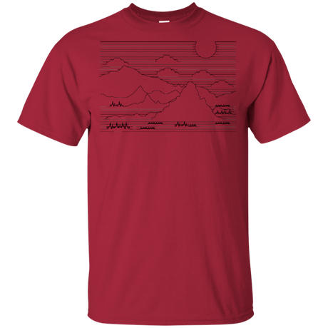 T-Shirts Cardinal / YXS Mountain Line Art Youth T-Shirt