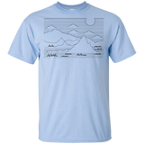 T-Shirts Light Blue / YXS Mountain Line Art Youth T-Shirt
