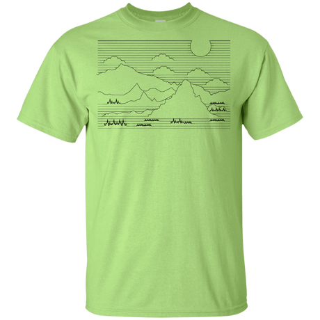 T-Shirts Mint Green / YXS Mountain Line Art Youth T-Shirt