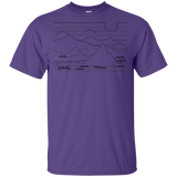 T-Shirts Purple / YXS Mountain Line Art Youth T-Shirt