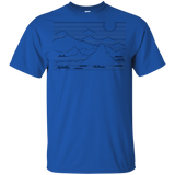 T-Shirts Royal / YXS Mountain Line Art Youth T-Shirt