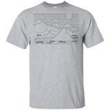 T-Shirts Sport Grey / YXS Mountain Line Art Youth T-Shirt