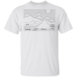 T-Shirts White / YXS Mountain Line Art Youth T-Shirt