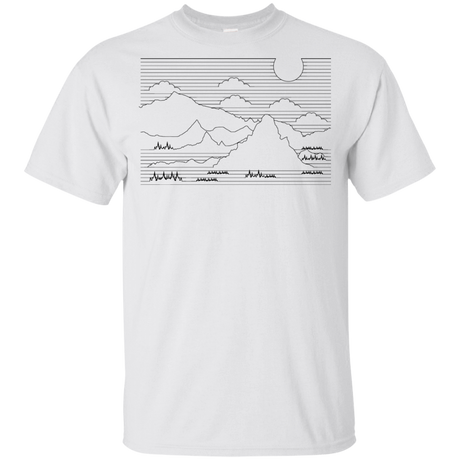 T-Shirts White / YXS Mountain Line Art Youth T-Shirt
