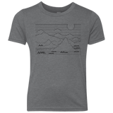 Mountain Line Art Youth Triblend T-Shirt