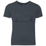 Mountain Line Art Youth Triblend T-Shirt
