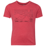 Mountain Line Art Youth Triblend T-Shirt
