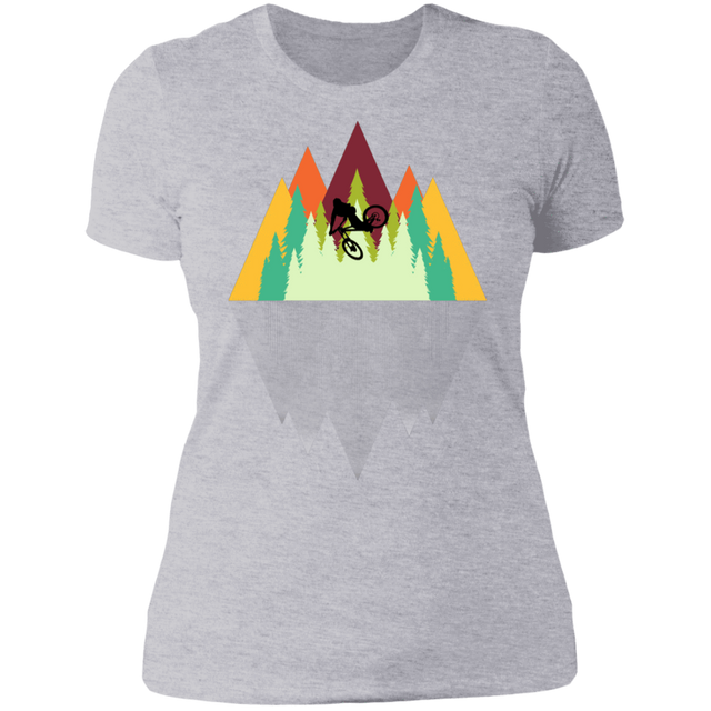 T-Shirts Heather Grey / S Mountain Reflection Ride Women's Premium T-Shirt