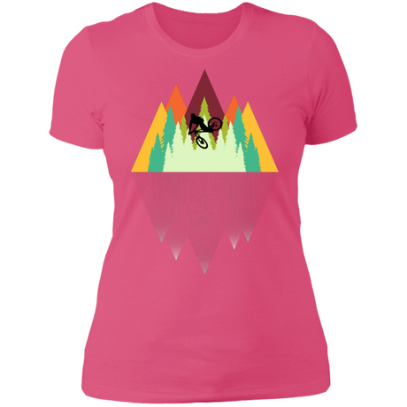 T-Shirts Hot Pink / S Mountain Reflection Ride Women's Premium T-Shirt