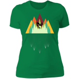 T-Shirts Kelly Green / S Mountain Reflection Ride Women's Premium T-Shirt