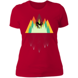 T-Shirts Red / S Mountain Reflection Ride Women's Premium T-Shirt