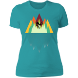 T-Shirts Tahiti Blue / S Mountain Reflection Ride Women's Premium T-Shirt