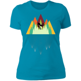 T-Shirts Turquoise / S Mountain Reflection Ride Women's Premium T-Shirt