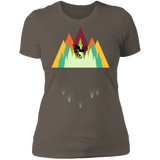 T-Shirts Warm Grey / S Mountain Reflection Ride Women's Premium T-Shirt