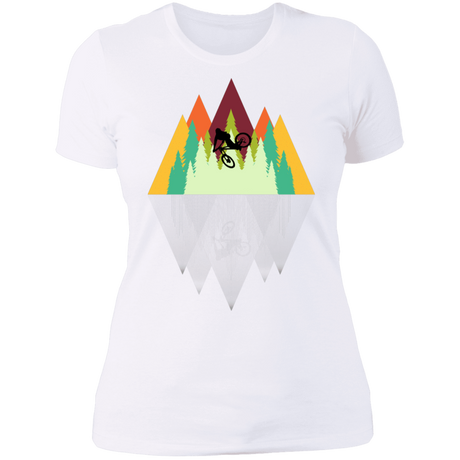 T-Shirts White / S Mountain Reflection Ride Women's Premium T-Shirt
