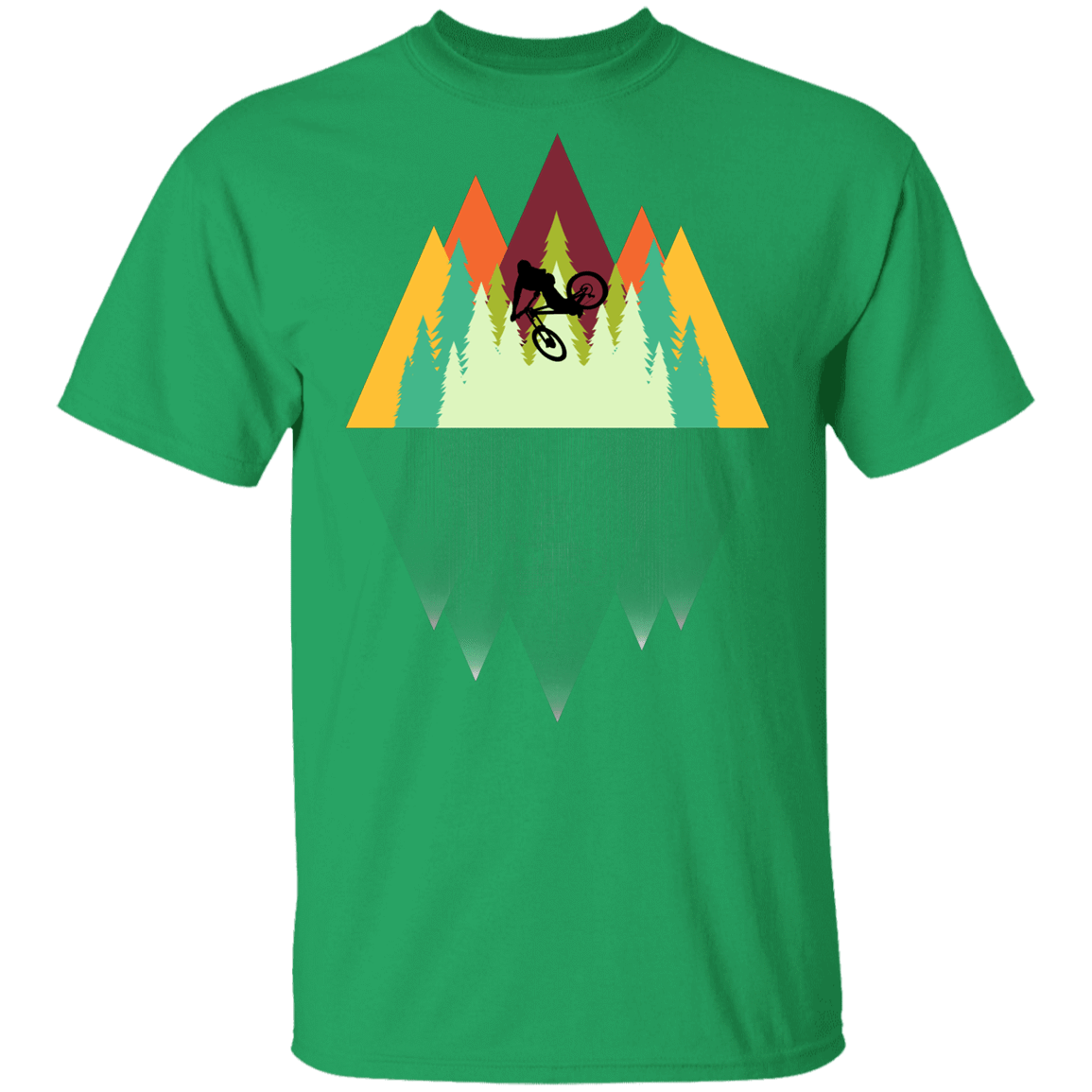 T-Shirts Irish Green / YXS Mountain Reflection Ride Youth T-Shirt