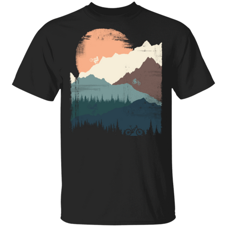 T-Shirts Black / S Mountain Sunset Ride T-Shirt