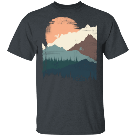 T-Shirts Dark Heather / S Mountain Sunset Ride T-Shirt