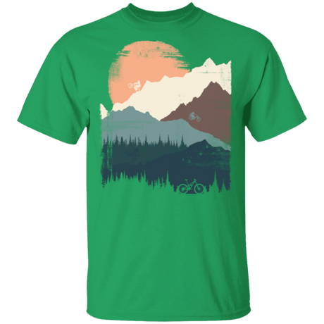 T-Shirts Irish Green / S Mountain Sunset Ride T-Shirt