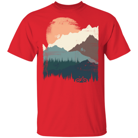 T-Shirts Red / S Mountain Sunset Ride T-Shirt