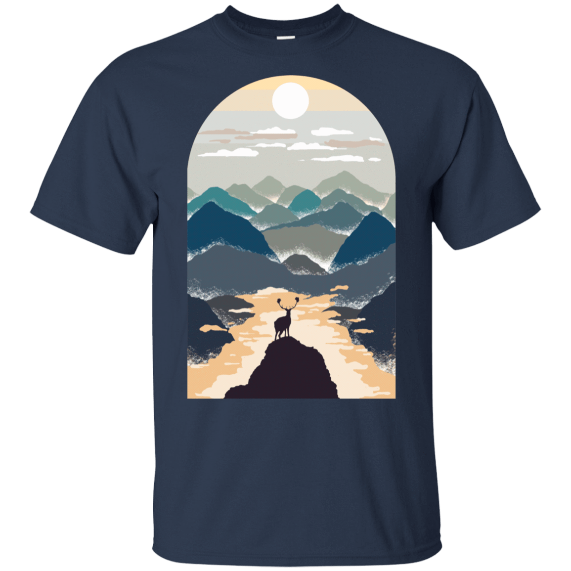 T-Shirts Navy / S Mountains T-Shirt
