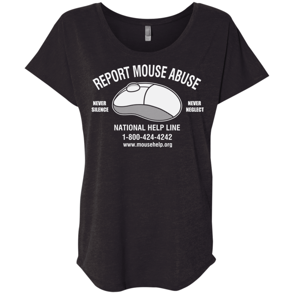 Mouse Abuse Triblend Dolman Sleeve
