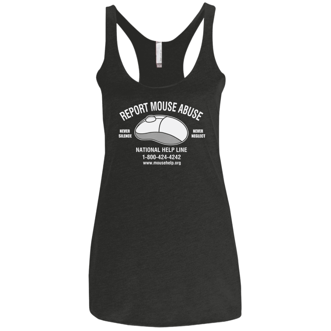 Mouse Abuse Women's Triblend Racerback Tank