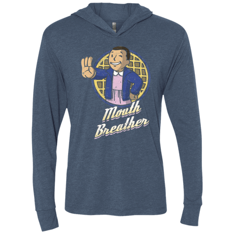 T-Shirts Indigo / X-Small Mouth Breather Triblend Long Sleeve Hoodie Tee