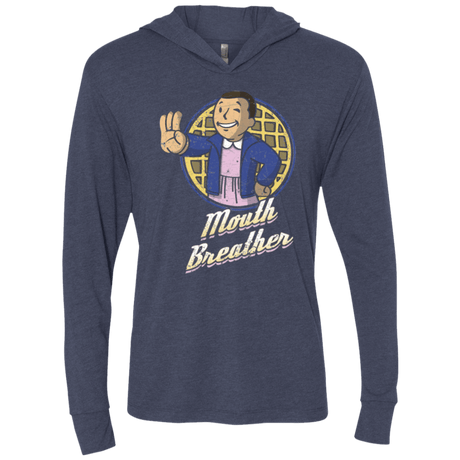 T-Shirts Vintage Navy / X-Small Mouth Breather Triblend Long Sleeve Hoodie Tee