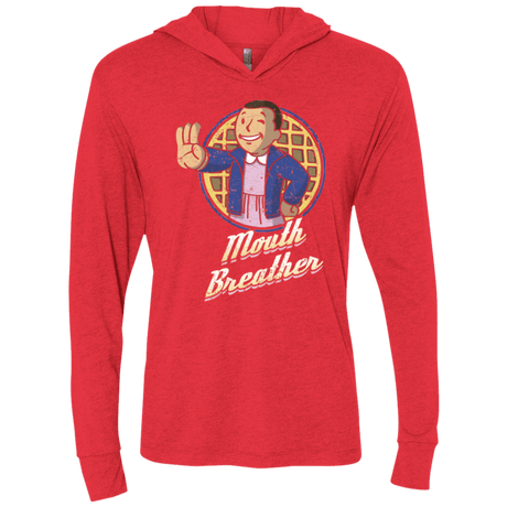 T-Shirts Vintage Red / X-Small Mouth Breather Triblend Long Sleeve Hoodie Tee