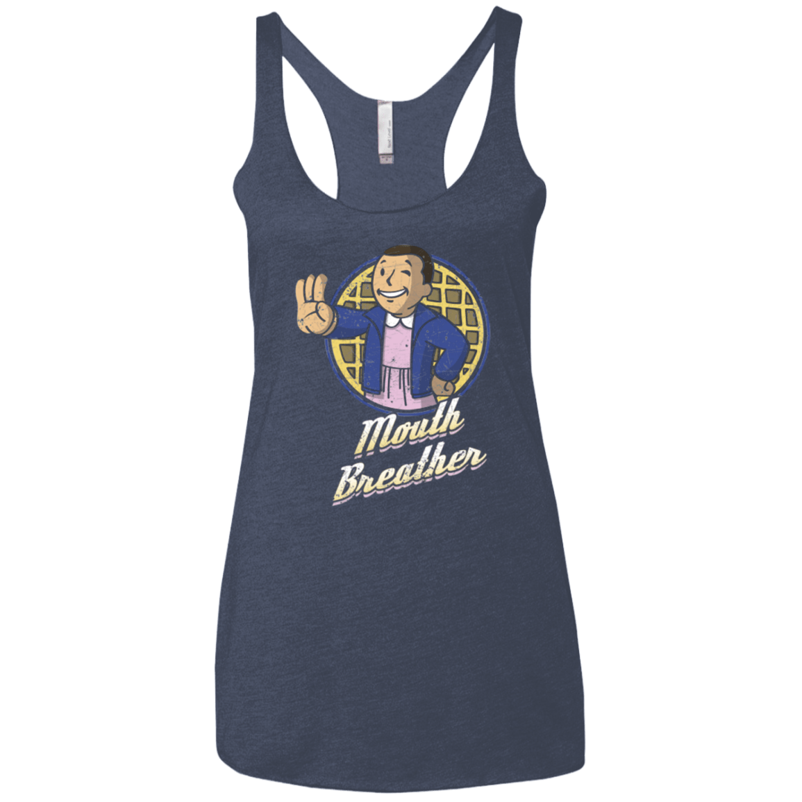 T-Shirts Vintage Navy / X-Small Mouth Breather Women's Triblend Racerback Tank