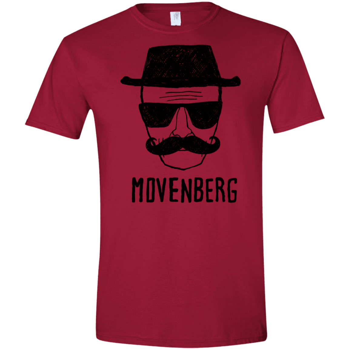 T-Shirts Cardinal Red / S Movenberg Men's Semi-Fitted Softstyle