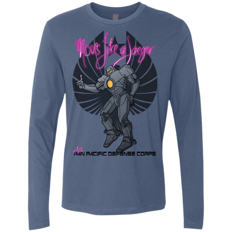 T-Shirts Indigo / Small Moves Like A Jaegger Men's Premium Long Sleeve