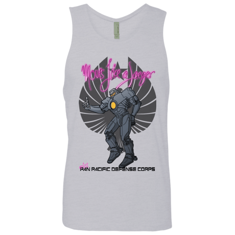 T-Shirts Heather Grey / Small Moves Like A Jaegger Men's Premium Tank Top