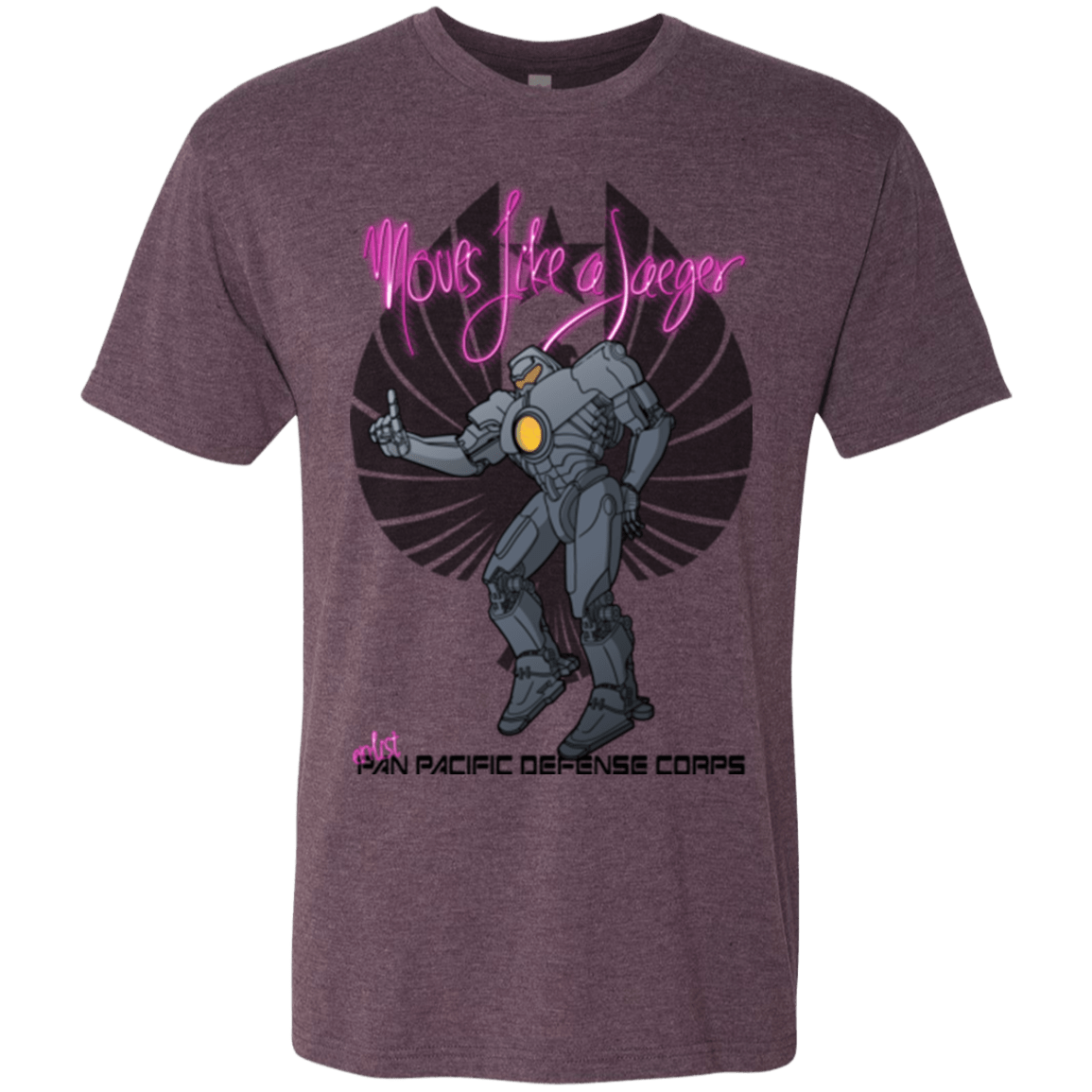 T-Shirts Vintage Purple / Small Moves Like A Jaegger Men's Triblend T-Shirt