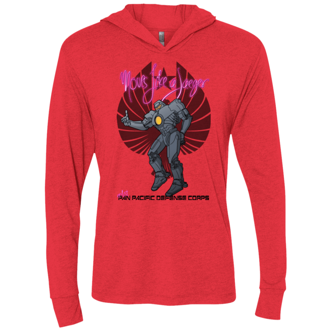 T-Shirts Vintage Red / X-Small Moves Like A Jaegger Triblend Long Sleeve Hoodie Tee