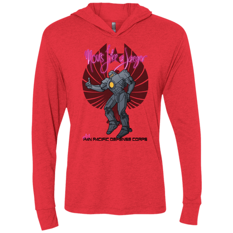 T-Shirts Vintage Red / X-Small Moves Like A Jaegger Triblend Long Sleeve Hoodie Tee