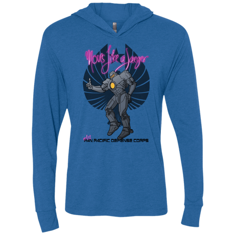 T-Shirts Vintage Royal / X-Small Moves Like A Jaegger Triblend Long Sleeve Hoodie Tee