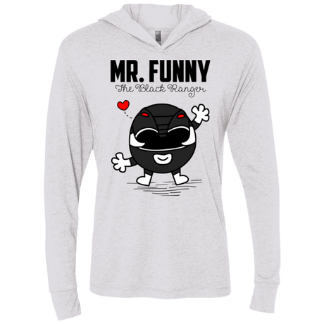 T-Shirts Heather White / X-Small Mr Funny Triblend Long Sleeve Hoodie Tee