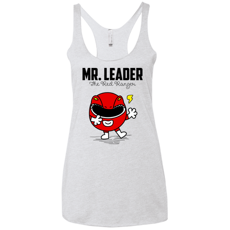 T-Shirts Heather White / X-Small Mr Leader Women's Triblend Racerback Tank