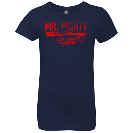 T-Shirts Midnight Navy / YXS Mr Pointy Girls Premium T-Shirt