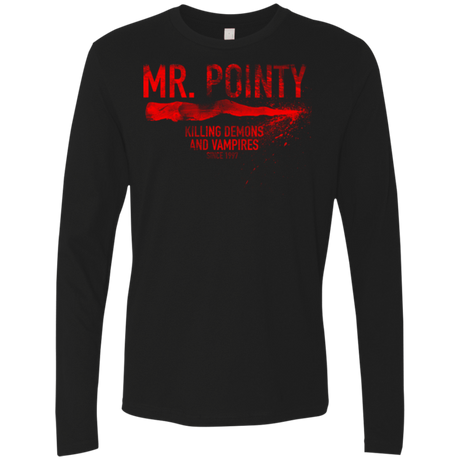 T-Shirts Black / Small Mr Pointy Men's Premium Long Sleeve