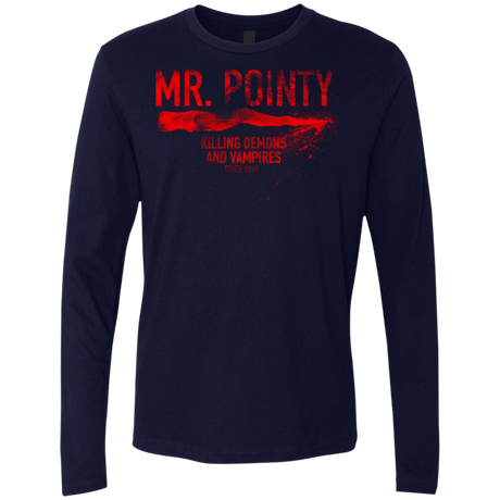 T-Shirts Midnight Navy / Small Mr Pointy Men's Premium Long Sleeve
