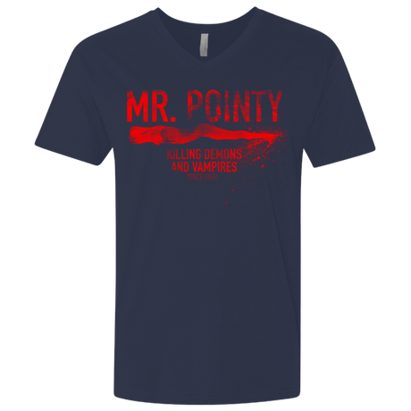 T-Shirts Midnight Navy / X-Small Mr Pointy Men's Premium V-Neck